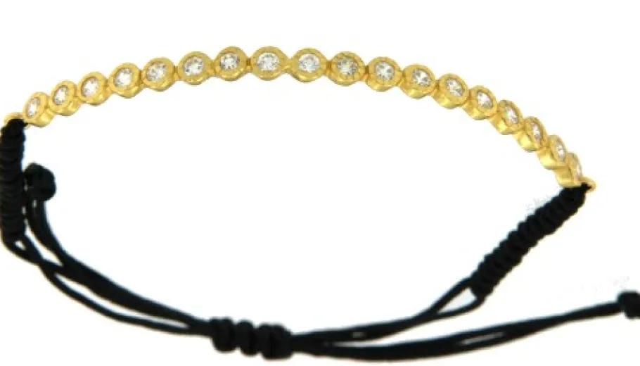 amarillo_pulsera_de_macra_0.webp Roman Joyero Pulseras<AMARILLO, pulsera de macramé con plata dorada.