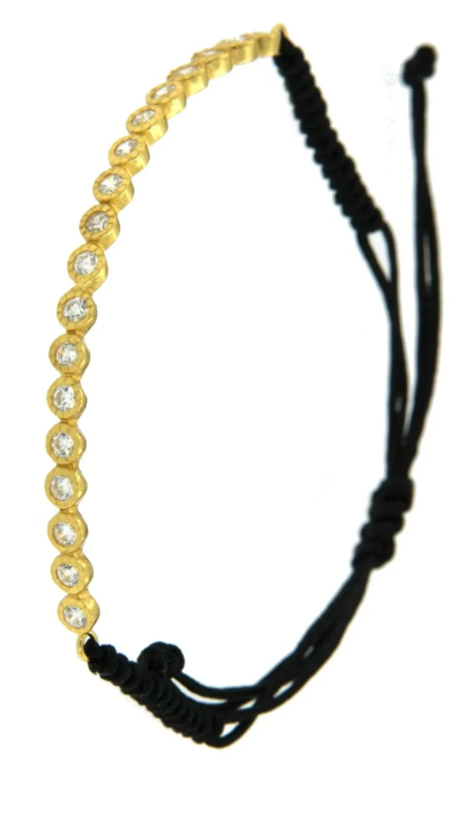 amarillo_pulsera_de_macra_2.webp Roman Joyero Pulseras<AMARILLO, pulsera de macramé con plata dorada.