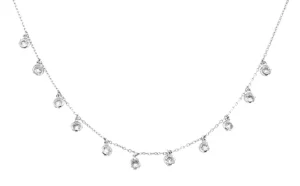 Roman Joyero Cadenas Y Gargantillas<AMAZON, cadena corta de plata rodiada con circonitas