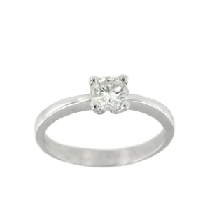 Roman Joyero Anillos<AMORE, Solitario de oro blanco con diamante