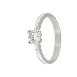 Roman Joyero Anillos<AMORE, Solitario de oro blanco con diamante