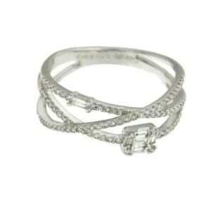 Roman Joyero Anillos<ANASCO sortija de oro blanco de 18 kt y diamantes