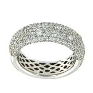 Roman Joyero Anillos<ANASTASIA, anillo de plata ancho con circonitas