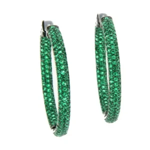Roman Joyero Pendientes<ANDRUSHA, argollas en plata con circonitas de colores