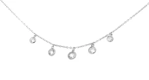 Roman Joyero Cadenas Y Gargantillas<ANGELUS, cadena de plata rodiada con circonitas