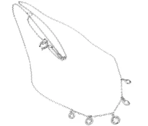 Roman Joyero Cadenas Y Gargantillas<ANGELUS, cadena de plata rodiada con circonitas