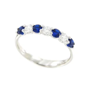 Roman Joyero Anillos<Anillo alianza ALTAN oro blanco circonitas y cuarzos verdes.