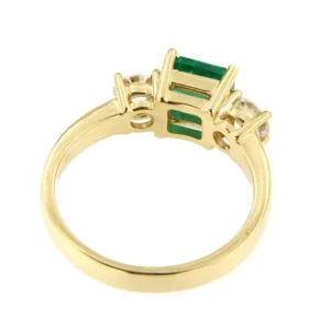 Roman Joyero Anillos<Anillo ALJARAFE oro amarillo 18 ktes esmeralda y brillantes
