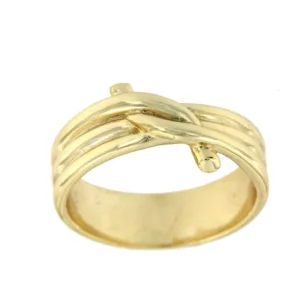 Roman Joyero Anillos<Anillo ancho con baño de oro amarillo