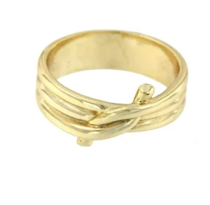 Roman Joyero Anillos<Anillo ancho con baño de oro amarillo