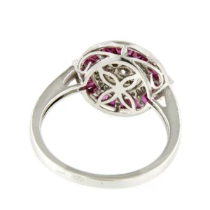 Roman Joyero Anillos<Anillo ANIS oro blanco 18 ktes brillantes y taypes de rubies