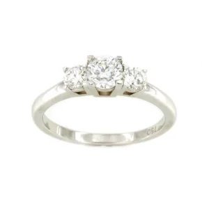 Roman Joyero Anillos<Anillo ANNECY tresillo de diamantes talla brillante en oro blanco 18 ktes