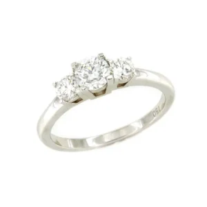 Roman Joyero Anillos<Anillo ANNECY tresillo de diamantes talla brillante en oro blanco 18 ktes