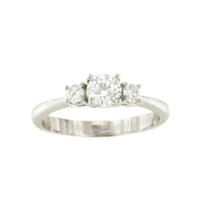 Roman Joyero Anillos<Anillo ANNECY tresillo de diamantes talla brillante en oro blanco 18 ktes