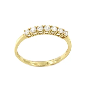 Roman Joyero Anillos<Anillo ARLEQUIN alianza de circonitas en oro amarillo de 18 ktes