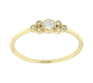 Roman Joyero Anillos<Anillo art deco en plata ley chapado o rodiado con circonita
