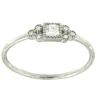 Roman Joyero Anillos<Anillo art deco plata chapado o rodiado con circonita princesa