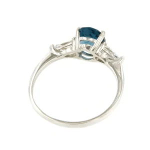 Roman Joyero Anillos<Anillo ATLANTIS en oro blanco de 18 kilates con circonitas y London Blue