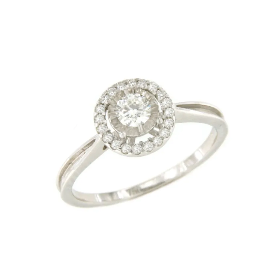 anillo_bastia_solitario_c_1.webp Roman Joyero Anillos<Anillo BASTIA solitario con orla de brillante en oro blanco 18 ktes