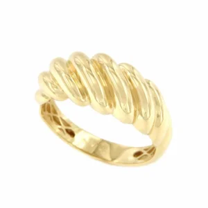 Roman Joyero Anillos<Anillo BEGONIA con gallones gruesos en oro amarillo de 18 ktes