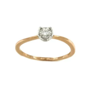 Roman Joyero Anillos<Anillo BIARRITZ solitario diamante talla brillante en oro rosa 18 ktes.