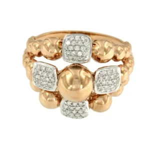 Roman Joyero Anillos<Anillo bolas PINK en oro con brillantes