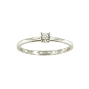 Roman Joyero Anillos<Anillo BREST solitario de brillante en oro blanco de 18 kilates.