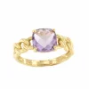 Roman Joyero Anillos<Anillo BREZO amatista o topacio azul en oro amarillo de 18 kilates