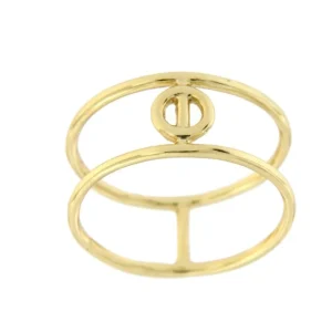 Roman Joyero Anillos<Anillo calado en plata primera ley con baño de oro amarillo