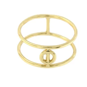 Roman Joyero Anillos<Anillo calado en plata primera ley con baño de oro amarillo