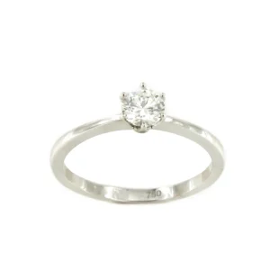 Roman Joyero Anillos<Anillo CALAIS solitario de brillante seis garras en oro blanco de 18 ktes
