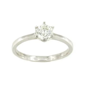 Roman Joyero Anillos<Anillo CALAIS solitario de brillante seis garras en oro blanco de 18 ktes