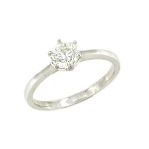 Roman Joyero Anillos<Anillo CALAIS solitario de brillante seis garras en oro blanco de 18 ktes
