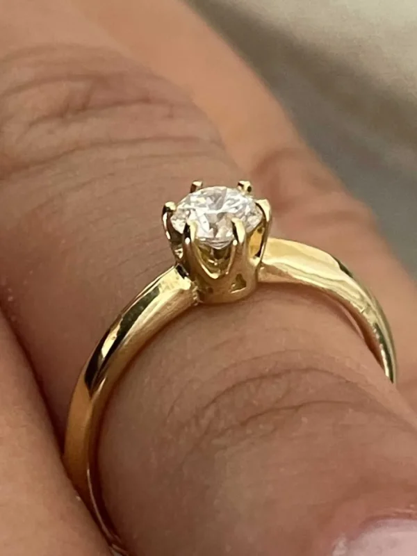 Roman Joyero Anillos<Anillo CALAIS solitario de brillante seis garras en oro blanco de 18 ktes
