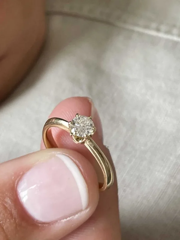 Roman Joyero Anillos<Anillo CALAIS solitario de brillante seis garras en oro blanco de 18 ktes