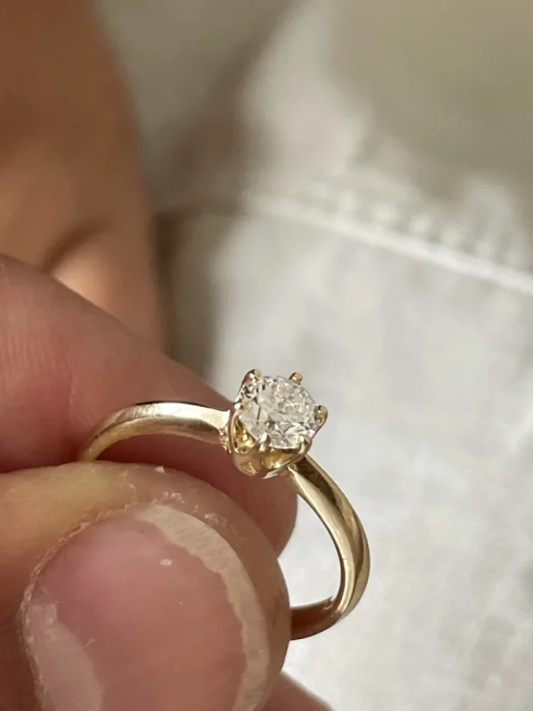 Roman Joyero Anillos<Anillo CALAIS solitario de brillante seis garras en oro blanco de 18 ktes