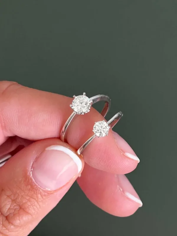 Roman Joyero Anillos<Anillo CALAIS solitario de brillante seis garras en oro blanco de 18 ktes