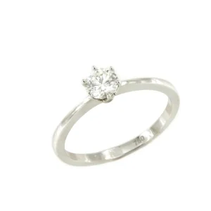 Roman Joyero Anillos<Anillo CALAIS solitario de brillante seis garras en oro blanco de 18 ktes
