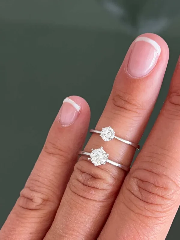 Roman Joyero Anillos<Anillo CALAIS solitario de brillante seis garras en oro blanco de 18 ktes