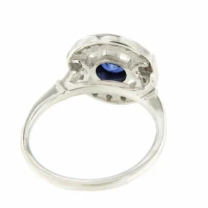 Roman Joyero Anillos<Anillo CAMPANILLA en oro blanco o amarillo de 18 ktes esmeralda y zafiro