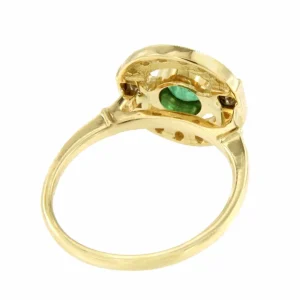 Roman Joyero Anillos<Anillo CAMPANILLA en oro blanco o amarillo de 18 ktes esmeralda y zafiro