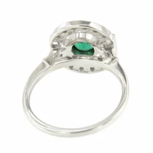 Roman Joyero Anillos<Anillo CAMPANILLA en oro blanco o amarillo de 18 ktes esmeralda y zafiro