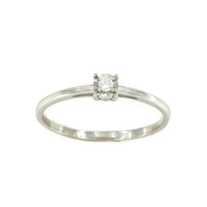 Roman Joyero Anillos<Anillo CANNES solitario oro blanco de 18 kilates con diamante talla brillante