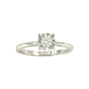 Roman Joyero Anillos<Anillo CANNES solitario oro blanco de 18 kilates con diamante talla brillante