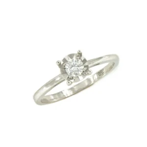 Roman Joyero Anillos<Anillo CANNES solitario oro blanco de 18 kilates con diamante talla brillante