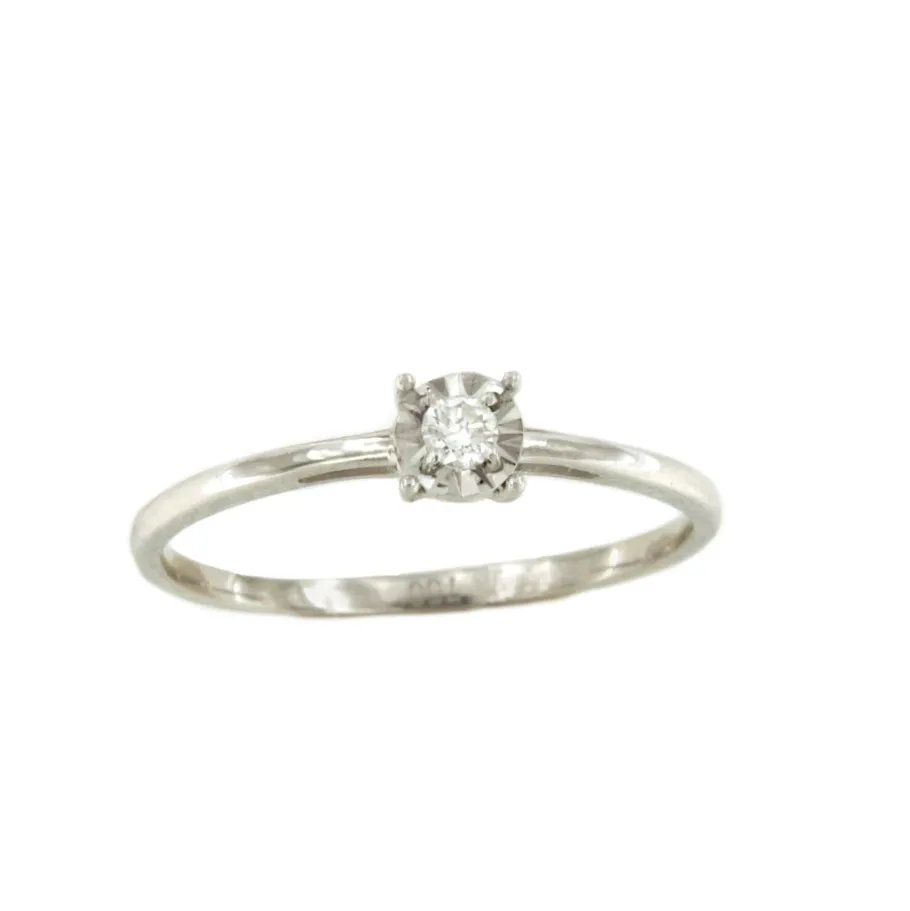 anillo_cannes_solitario_o_6.webp Roman Joyero Anillos<Anillo CANNES solitario oro blanco de 18 kilates con diamante talla brillante