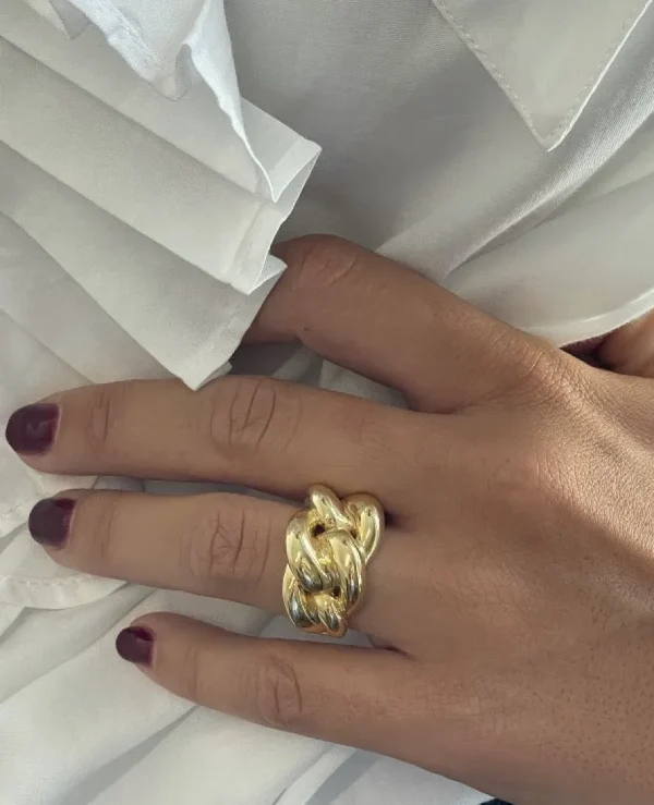 Roman Joyero Anillos<Anillo CAPOTE en oro amarillo de 18 kilates tipo barbado