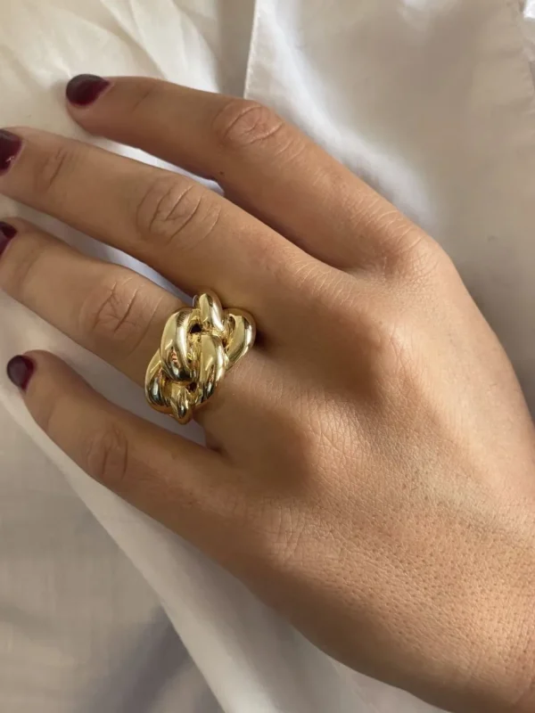Roman Joyero Anillos<Anillo CAPOTE en oro amarillo de 18 kilates tipo barbado