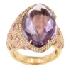 Roman Joyero Anillos<Anillo CASCAI oro rosa 18 kilates amatistas y brillantes