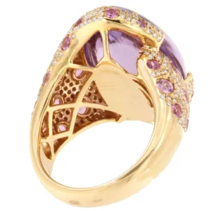 Roman Joyero Anillos<Anillo CASCAI oro rosa 18 kilates amatistas y brillantes